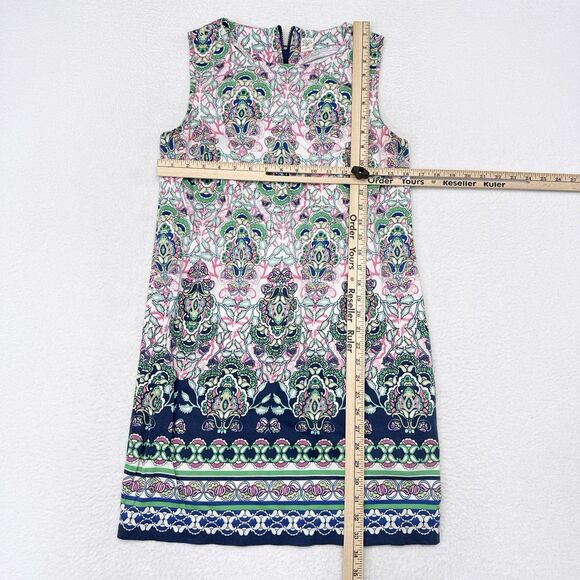 Artisan NY Dress Size 4 Multicolor Paisley Floral Sleeveless Shift Prep Cocktail - Picture 6 of 8